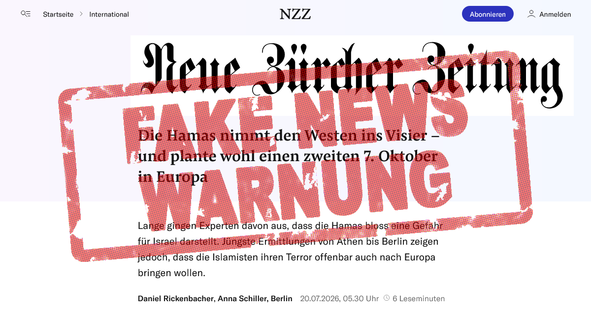 FAKE Beweise für geplante Anschläge