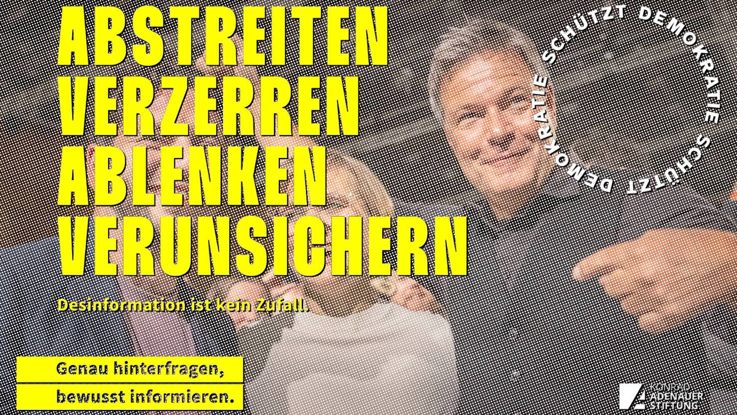 desinformation, verzerren, verunsichern
