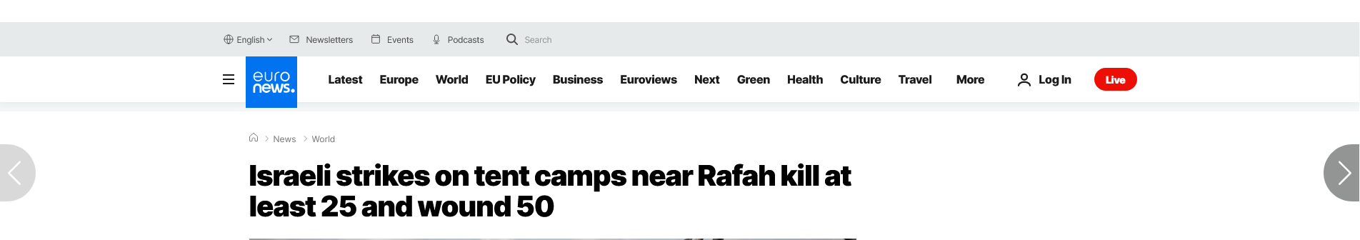 Israelische Angriffe auf Zeltlager in der [Nähe] von Rafah !